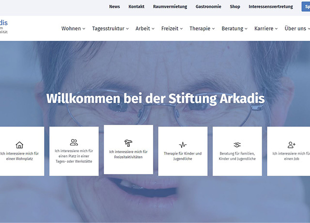 Neuer Webauftritt der Stiftung Arkadis